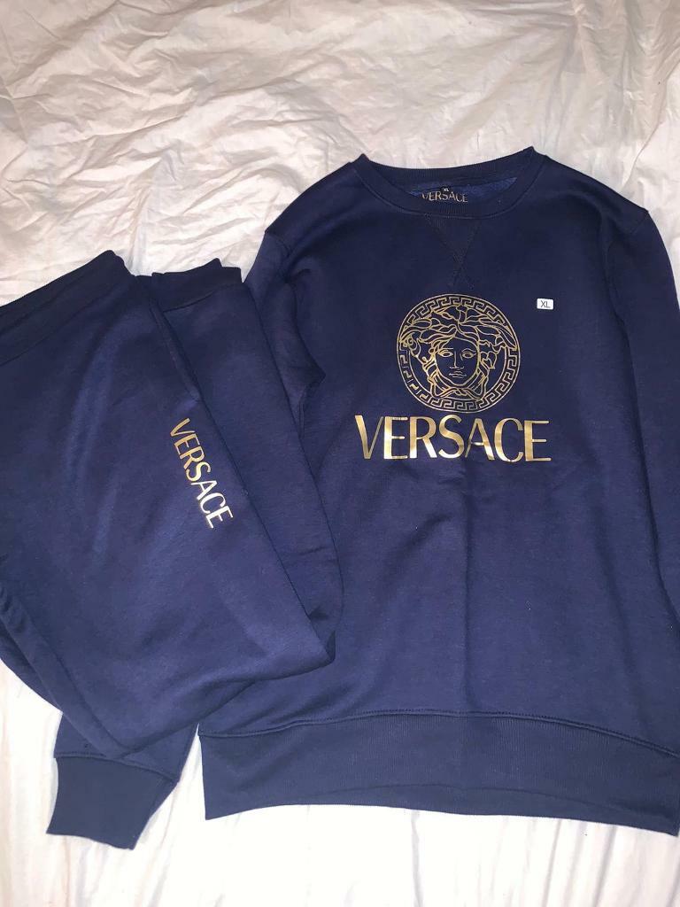 blue versace tracksuit